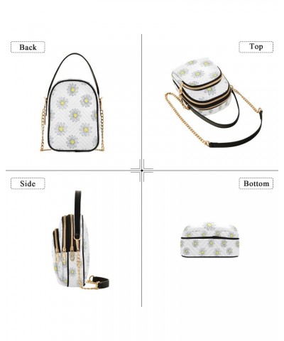 Crossbody Bag for Women, Daisy Flower Phone Purse Detachable Chain Bag Shoulder Handbag Wallet $11.04 Crossbody Bags