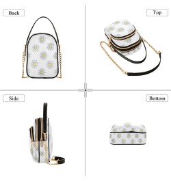 Crossbody Bag for Women, Daisy Flower Phone Purse Detachable Chain Bag Shoulder Handbag Wallet $11.04 Crossbody Bags