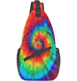 Colorful Tie Dye Sling Bag For Women Men Crossbody Bag Travel Hiking Casual Daypack Sling Backpack Purse Chest Bag Shoulder B...