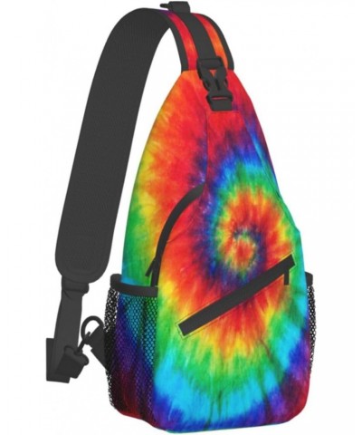 Colorful Tie Dye Sling Bag For Women Men Crossbody Bag Travel Hiking Casual Daypack Sling Backpack Purse Chest Bag Shoulder B...