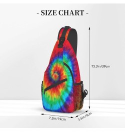 Colorful Tie Dye Sling Bag For Women Men Crossbody Bag Travel Hiking Casual Daypack Sling Backpack Purse Chest Bag Shoulder B...