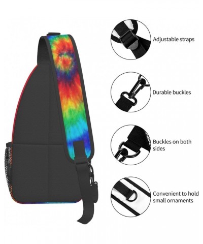 Colorful Tie Dye Sling Bag For Women Men Crossbody Bag Travel Hiking Casual Daypack Sling Backpack Purse Chest Bag Shoulder B...