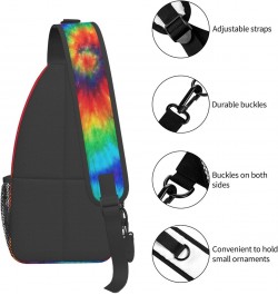 Colorful Tie Dye Sling Bag For Women Men Crossbody Bag Travel Hiking Casual Daypack Sling Backpack Purse Chest Bag Shoulder B...