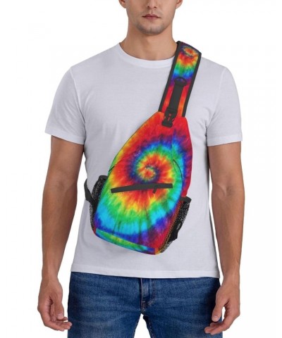 Colorful Tie Dye Sling Bag For Women Men Crossbody Bag Travel Hiking Casual Daypack Sling Backpack Purse Chest Bag Shoulder B...