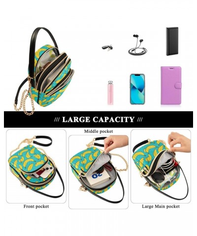 Small Crossbody Bags for Women Banana Pattern Cell Phone Purse Wallet Lightweight Shoulder Handbag for Ladies $15.11 Crossbod...