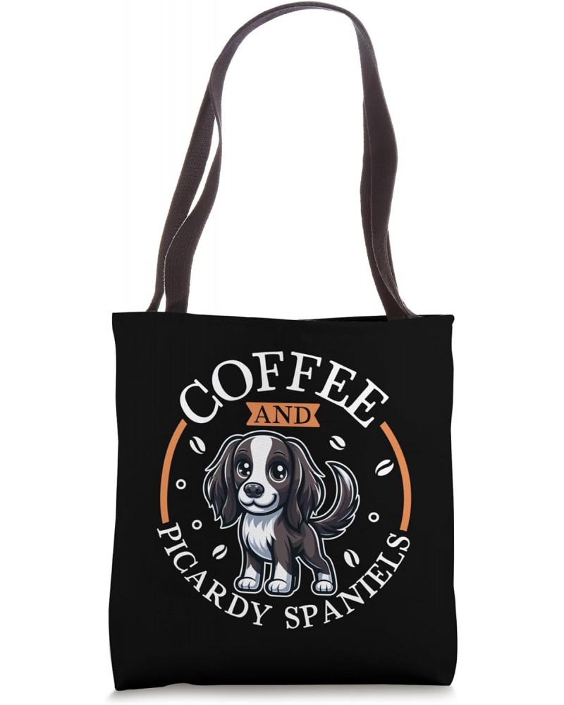 Coffee and Picardy Spaniel Tote Bag $12.30 Totes