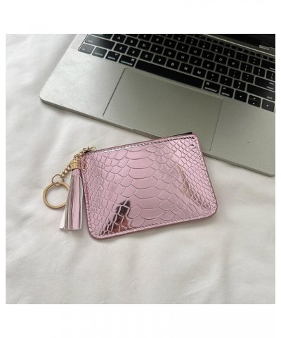 Small Bank Card Holder Short Wallet with Tassels ID Card Holder Change Pouch Card Case Solid Color Purse for Women Bl $14.88 ...