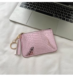 Small Bank Card Holder Short Wallet with Tassels ID Card Holder Change Pouch Card Case Solid Color Purse for Women Bl $14.88 ...