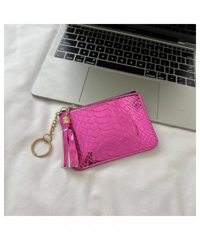 Small Bank Card Holder Short Wallet with Tassels ID Card Holder Change Pouch Card Case Solid Color Purse for Women Bl $14.88 ...