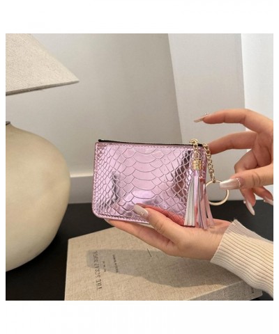 Small Bank Card Holder Short Wallet with Tassels ID Card Holder Change Pouch Card Case Solid Color Purse for Women Bl $14.88 ...