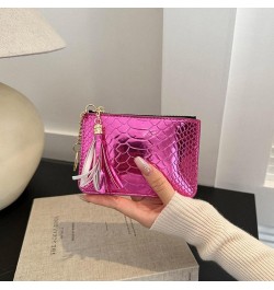 Small Bank Card Holder Short Wallet with Tassels ID Card Holder Change Pouch Card Case Solid Color Purse for Women Bl $14.88 ...