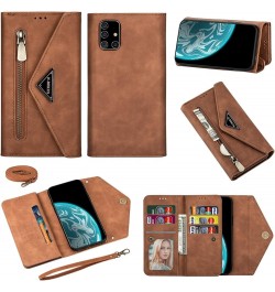 Crossbody Wallet Case for Galaxy A51 / M40S Case Zipper Wallet Case 6.5" [PU Leather] [7 Card Solt] [Wrist Strap] Brown $10.4...