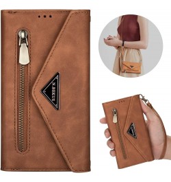 Crossbody Wallet Case for Galaxy A51 / M40S Case Zipper Wallet Case 6.5" [PU Leather] [7 Card Solt] [Wrist Strap] Brown $10.4...