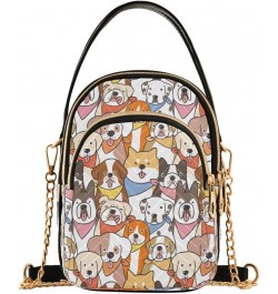 Cartoon Dog Puppy Dachshund Crossbody Bag Small Shoulder Handbags Leather Purse for Women $13.77 Crossbody Bags