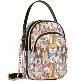 Cartoon Dog Puppy Dachshund Crossbody Bag Small Shoulder Handbags Leather Purse for Women $13.77 Crossbody Bags