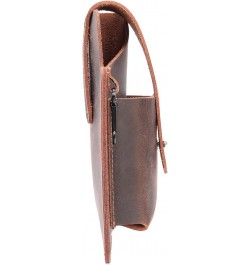 Men's Mobile Phone Pocket Belt Bag Retro Leather Mobile Phone Bag,brown Brown $24.49 Totes