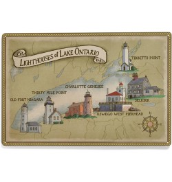 Lighthouses of Lake Ontario (12x18 Aluminum Art, Indoor Outdoor Metal Sign Decor) $22.50 Totes