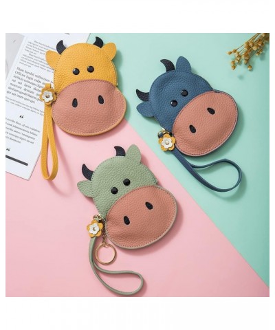 Simple Female Cartoon Animal Short Clutch Card Bag Storage Bag Mini Women Creative Small Ultra-thin Leather First Layer Cowhi...