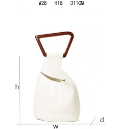 Lannado Jerilini Leather Women's Handbag Tote Purses Shoulder Bucket Bags White $14.63 Totes