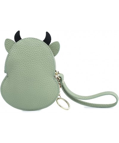 Simple Female Cartoon Animal Short Clutch Card Bag Storage Bag Mini Women Creative Small Ultra-thin Leather First Layer Cowhi...