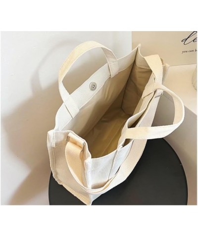 Cute Tote Bag for Women Small Corduroy Satchel Bag Stylish Shoulder Bag Handbag Purse for College Office Travel White $11.39 ...