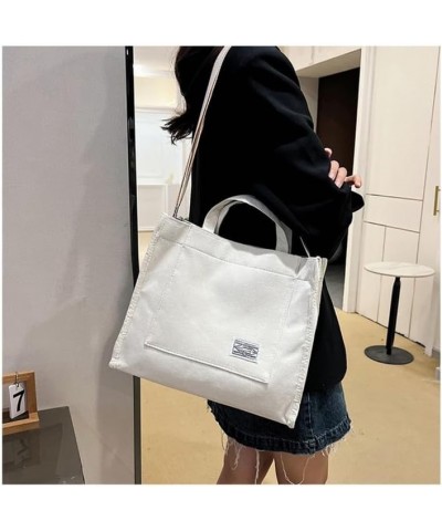 Cute Tote Bag for Women Small Corduroy Satchel Bag Stylish Shoulder Bag Handbag Purse for College Office Travel White $11.39 ...