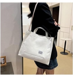 Cute Tote Bag for Women Small Corduroy Satchel Bag Stylish Shoulder Bag Handbag Purse for College Office Travel White $11.39 ...