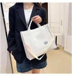 Cute Tote Bag for Women Small Corduroy Satchel Bag Stylish Shoulder Bag Handbag Purse for College Office Travel White $11.39 ...