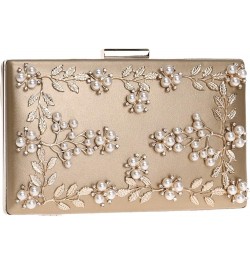 Women Wedding Clutches Purse Evening Bag Chain Dress Handbag Diamonds Flowers Gold $30.14 Evening Bags