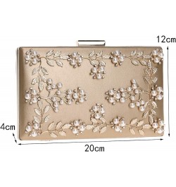 Women Wedding Clutches Purse Evening Bag Chain Dress Handbag Diamonds Flowers Gold $30.14 Evening Bags