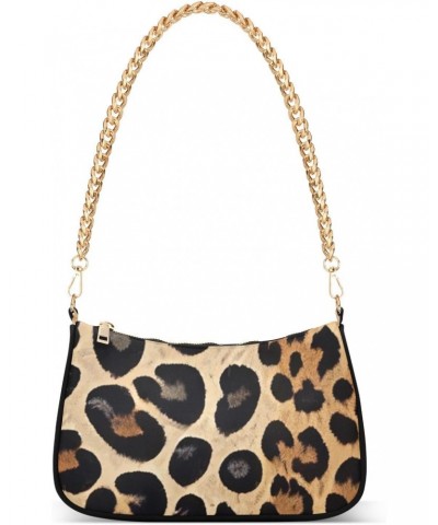 Crossbody Bags for Women Shoulder Purse Leopard Brown Skin Handbags Stylish Clutch Purse with Chain Strap $12.90 Shoulder Bags