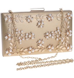 Women Wedding Clutches Purse Evening Bag Chain Dress Handbag Diamonds Flowers Gold $30.14 Evening Bags