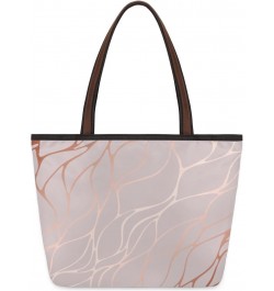 Rose Gold Marble Large Tote Bag For Women Shoulder Handbags with Zippper Top Handle Satchel Bags for Shopping Travel Gym Work...