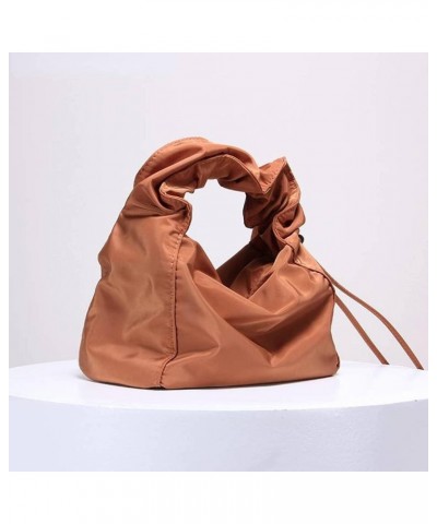 Women's lace Pleated Waterproof Handbag Underarm Bag Brown $12.50 Handbags