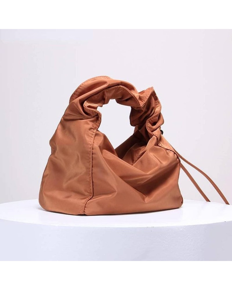 Women's lace Pleated Waterproof Handbag Underarm Bag Brown $12.50 Handbags