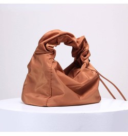 Women's lace Pleated Waterproof Handbag Underarm Bag Brown $12.50 Handbags