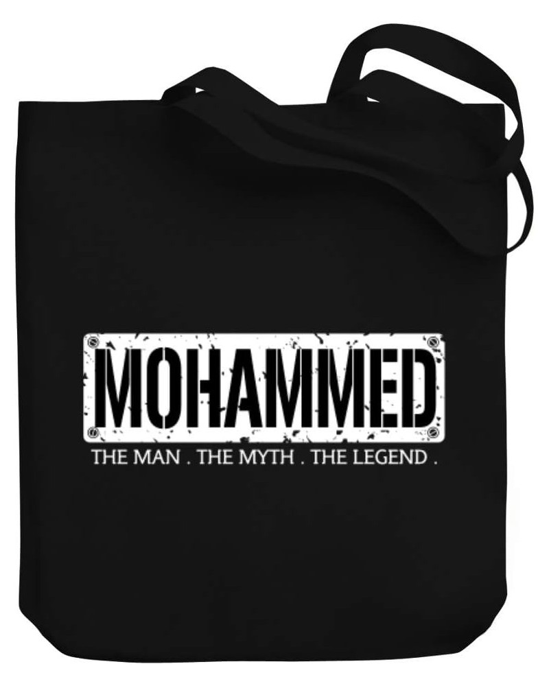 Mohammed The Man The Myth The Legend Grunge Canvas Tote Bag 10.5" x 16" x 4 $23.19 Totes