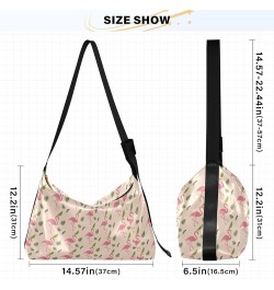 Coral Reef Lobster Anchor Hobo Ladies Handbags Leather Large Purse Crossbody Animal Print Women's Shoulder Bag Pink Flamingo ...