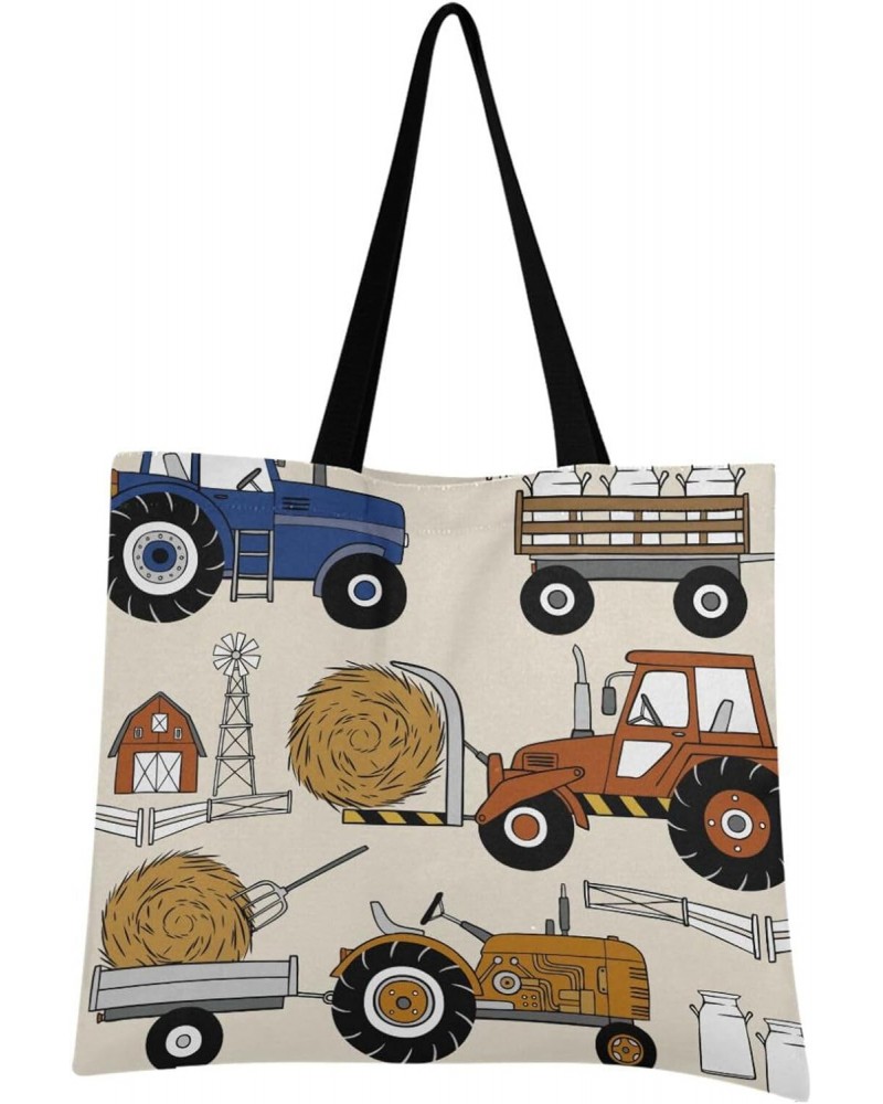 Handbags and Purse Tractors Farmhouse Cars for Women Tote Bag Large Capacity Top Colorful Car Storage Handle Shopper Shoulder...