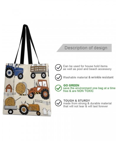 Handbags and Purse Tractors Farmhouse Cars for Women Tote Bag Large Capacity Top Colorful Car Storage Handle Shopper Shoulder...