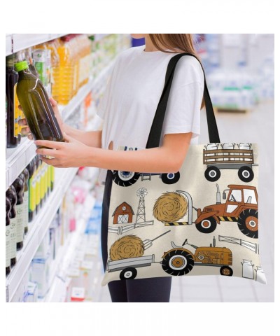 Handbags and Purse Tractors Farmhouse Cars for Women Tote Bag Large Capacity Top Colorful Car Storage Handle Shopper Shoulder...