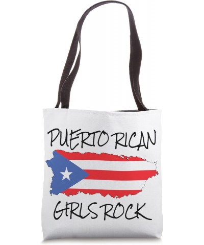 Puerto Rican Girl Flag Puerto Rico Heritage Boricua Pride Tote Bag $9.84 Totes