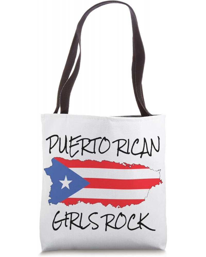 Puerto Rican Girl Flag Puerto Rico Heritage Boricua Pride Tote Bag $9.84 Totes