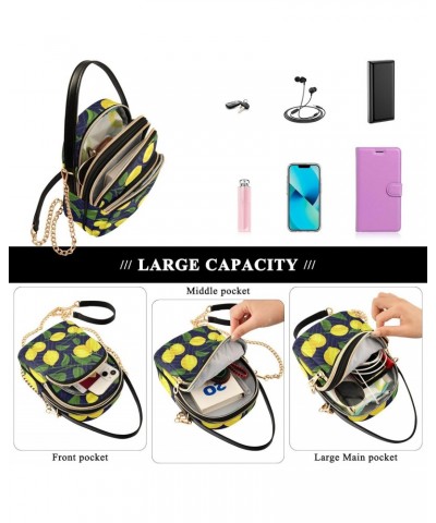 Lemon Leaves Joko lvery Cross Body Purse Chain Crossbody Bags Shoulder Bag Handbag for Work Gifts Women $11.65 Crossbody Bags