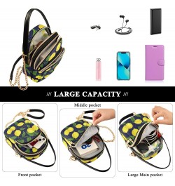 Lemon Leaves Joko lvery Cross Body Purse Chain Crossbody Bags Shoulder Bag Handbag for Work Gifts Women $11.65 Crossbody Bags