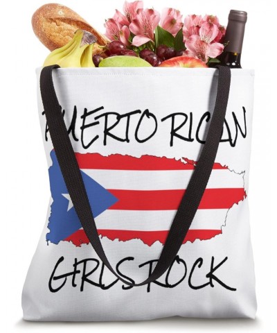 Puerto Rican Girl Flag Puerto Rico Heritage Boricua Pride Tote Bag $9.84 Totes