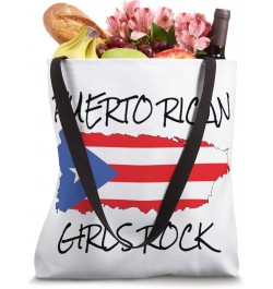 Puerto Rican Girl Flag Puerto Rico Heritage Boricua Pride Tote Bag $9.84 Totes