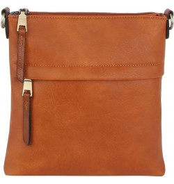 Le Miel Vegan Leather Double Zipper Square Crossbody Bag - Chic Companion for Women's Everyday Casual Occasions Lhu451-brown ...