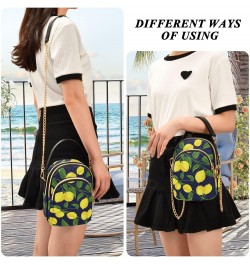 Lemon Leaves Joko lvery Cross Body Purse Chain Crossbody Bags Shoulder Bag Handbag for Work Gifts Women $11.65 Crossbody Bags