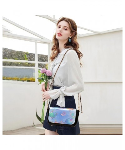 Crossbody Bags for Women Trendy Women's Black Shoulder Bag Small PU Leather Flap Cross Body Bag Handbags Pattern5 $16.80 Cros...